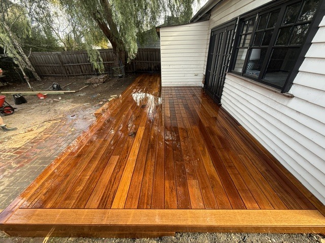 Hardwood Timber Deck, outdoor construction project by Premier Outdoors, Melbourne eastern suburbs
