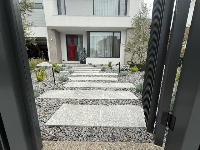 Gated Entry & Paving, outdoor construction project by Premier Outdoors, Melbourne eastern suburbs
